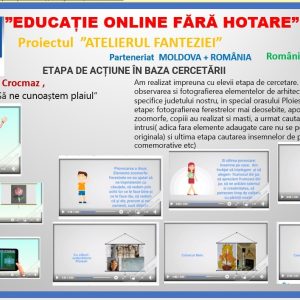 Activități de parteneriat – „Educație online fără hotare”