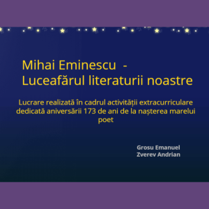 Dedicație lui Eminescu