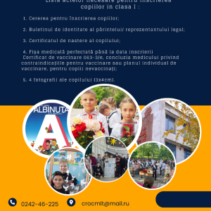 Înscrierea în cl. I